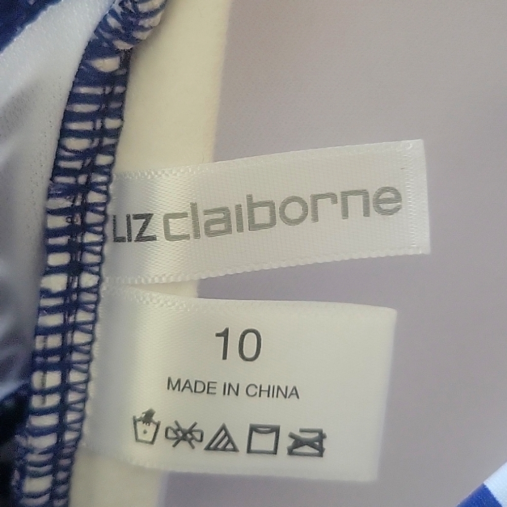 Liz Claiborne Bandeau Style bikini top With Detachable Neck Strap, Size 10 - Picture 5 of 5